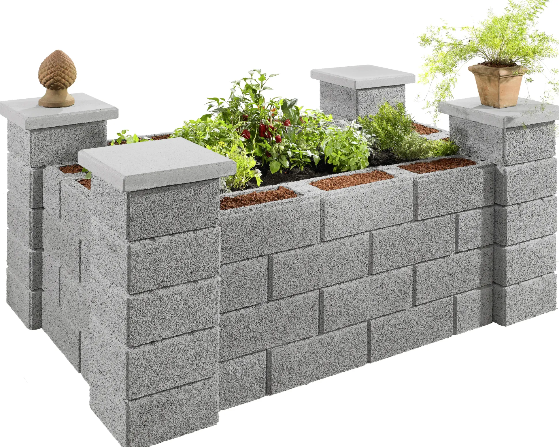 Kann Hochbeet-Set 5 Garten 230 x 150 x 85 cm grau