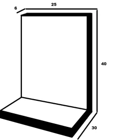 Kann L-Stein Vero 40 x 25 x 30 cm silbergrau