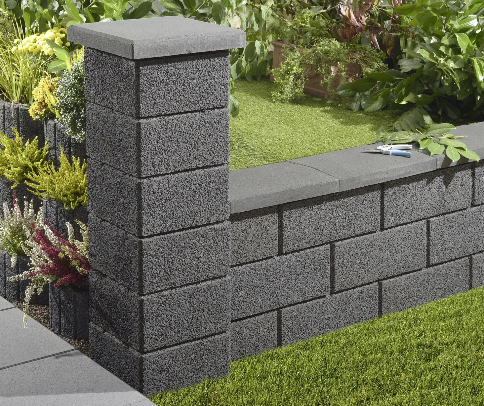 Kann Mauerstein Garten 50 x 25 x 20 cm anthrazit