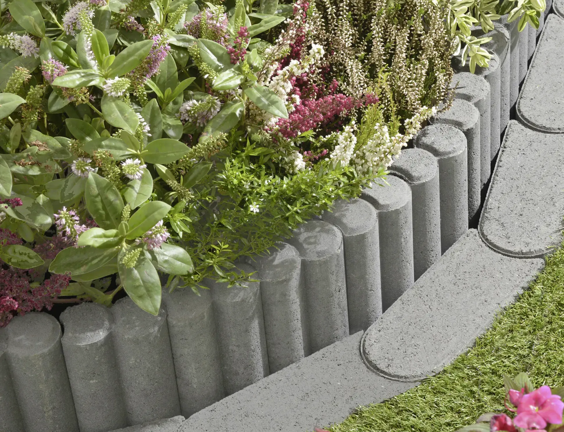 Kann Palisade 2er-Element 25 x 10 x 6 cm grau
