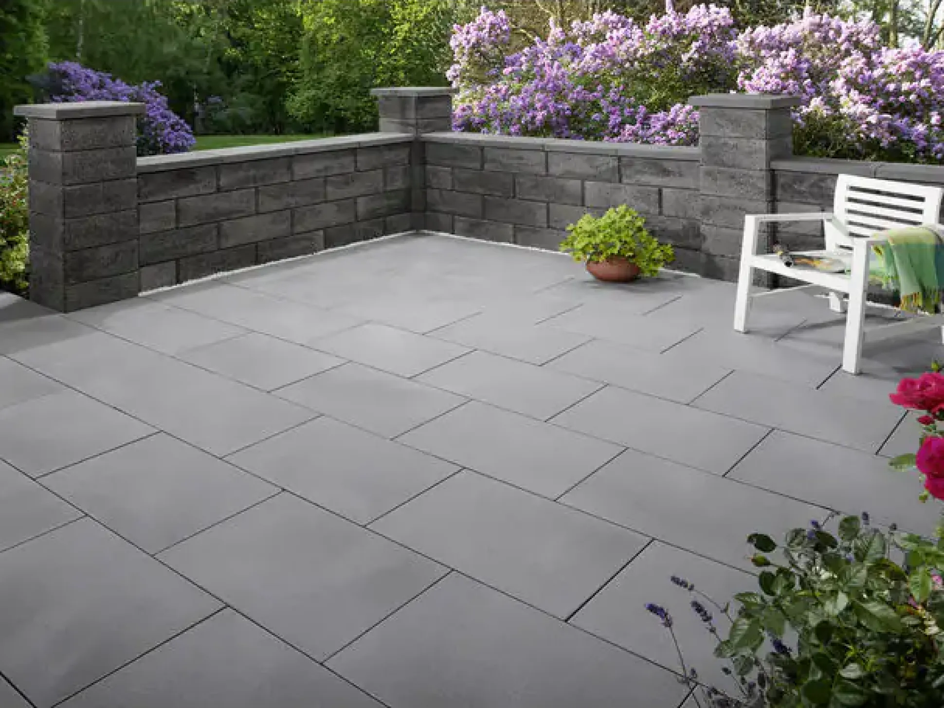 Kann Terrassenplatte Casavera 60 x 40 x 3,6 cm dunkelgrau geschliffen