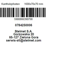 Kantholzpfosten 160 cm, 70 x 70 mm, kesseldruckimprägniert