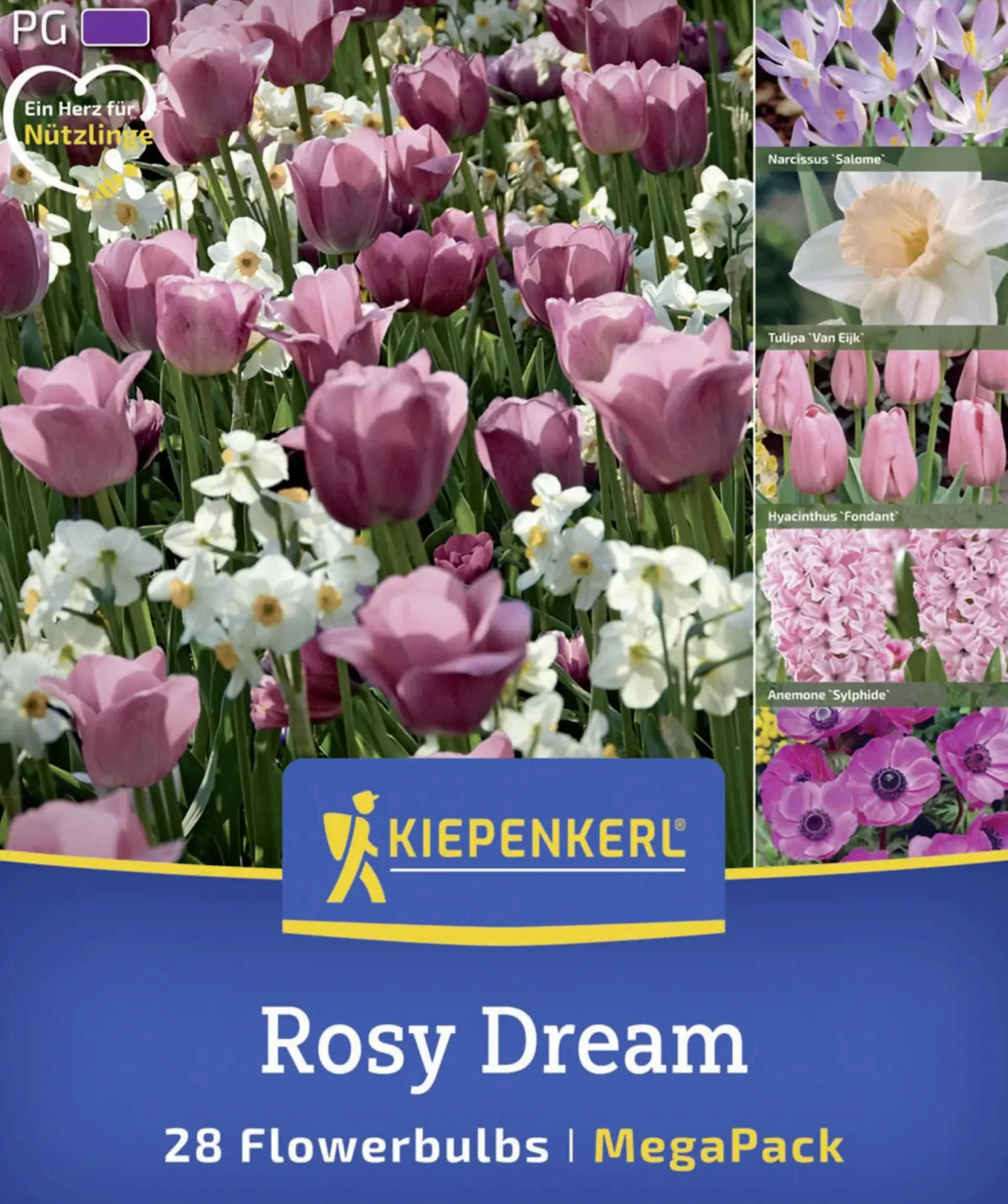 Kiepenkerl Herbstblumenzwiebelmischung Mega-Pack Rosy Dream 28 Stück