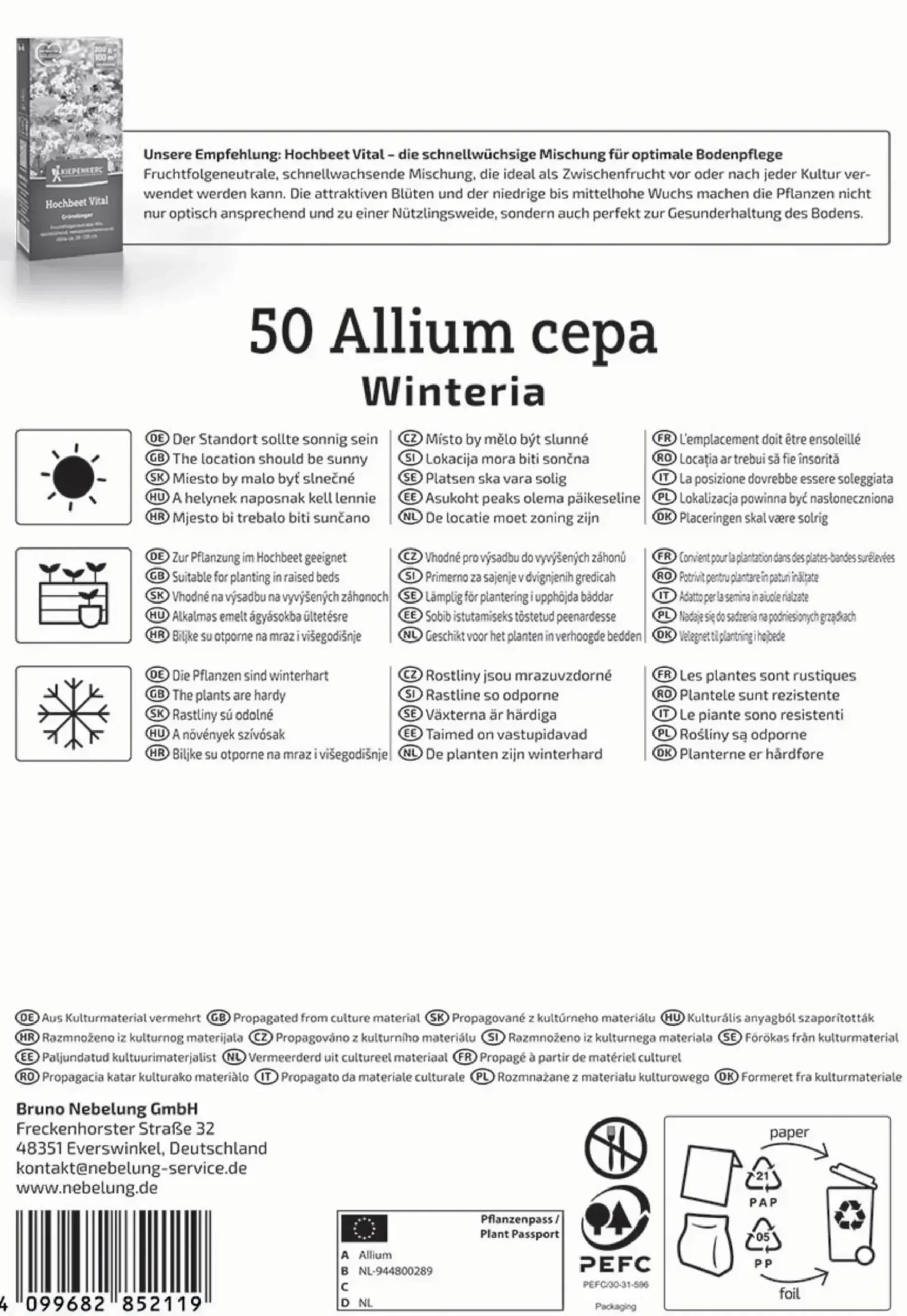 Kiepenkerl Pflanzgut Gelbe Wintersteckzwiebel Winteria 50 Stück