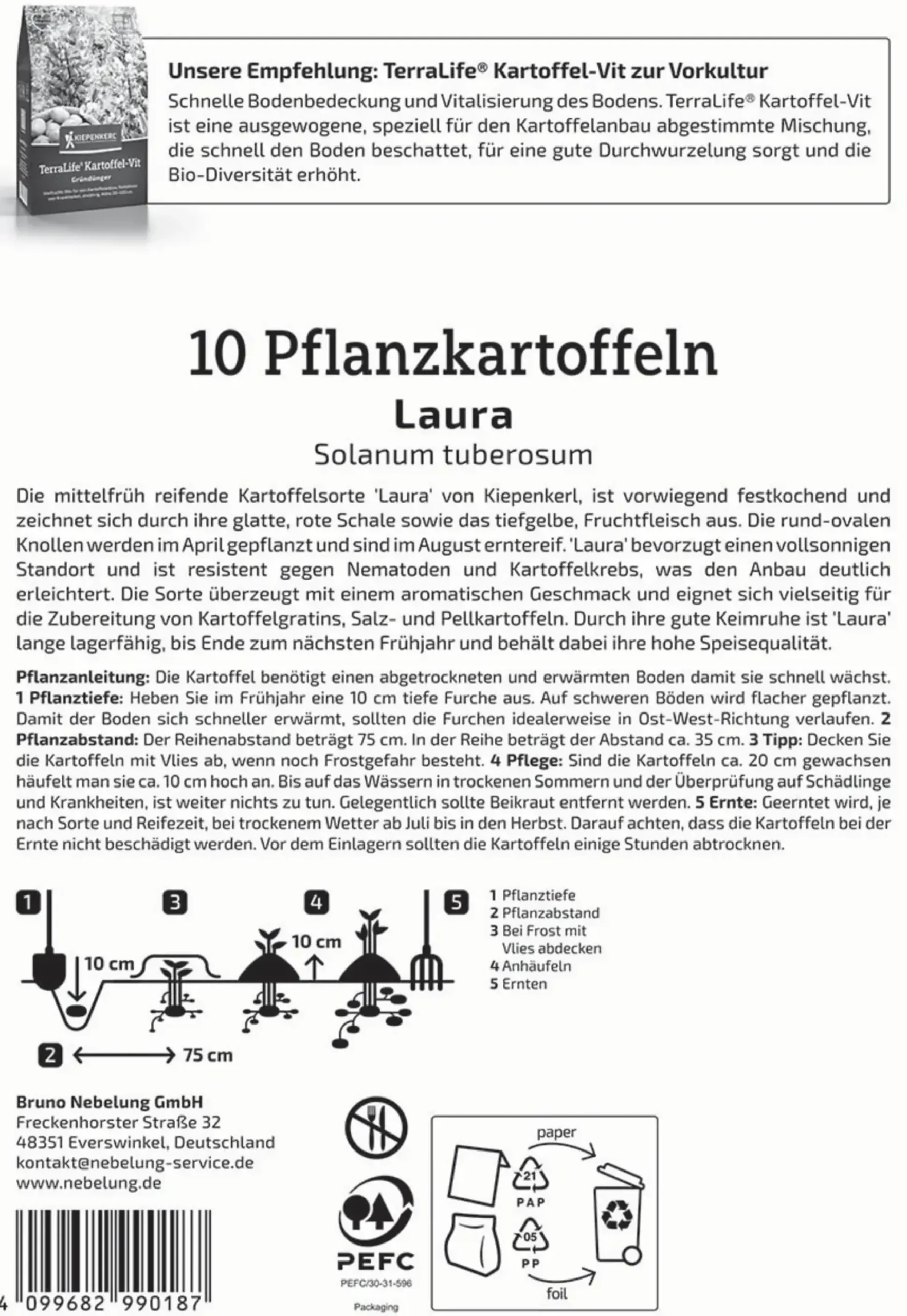 Kiepenkerl Pflanzkartoffel Laura 10 Stück