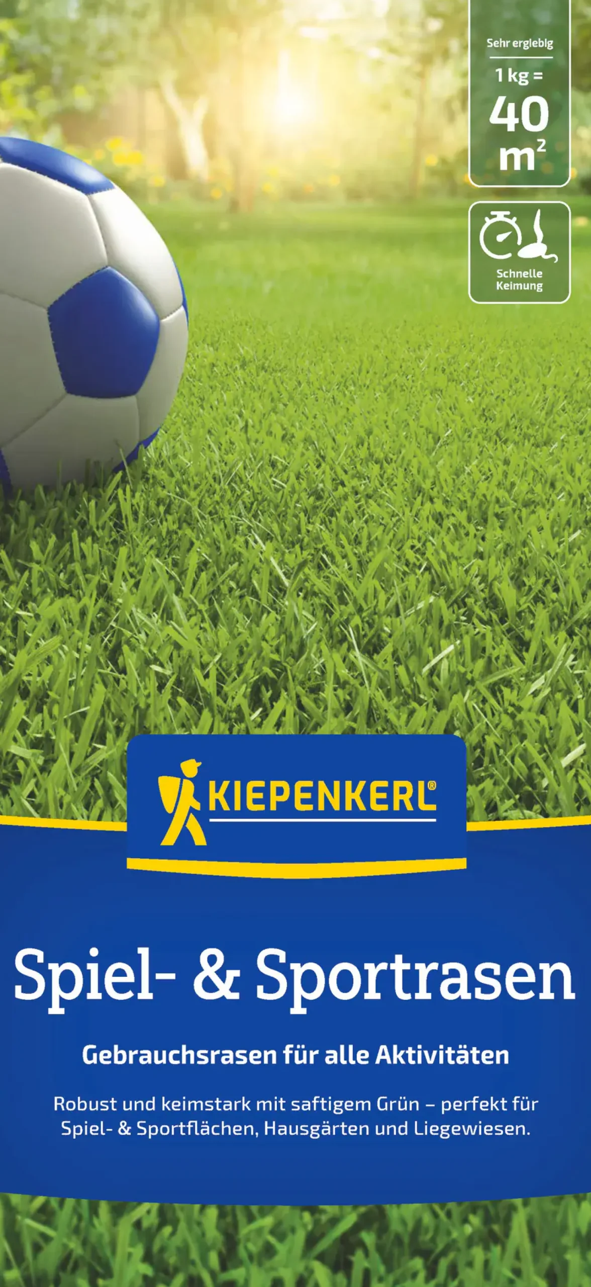 Kiepenkerl Saatgut Spiel- und Sportrasen 1 kg für ca. 40 m²