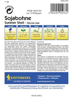 Kiepenkerl Sojabohne Summer Shell Inhalt reicht für ca. 40 Pflanzen