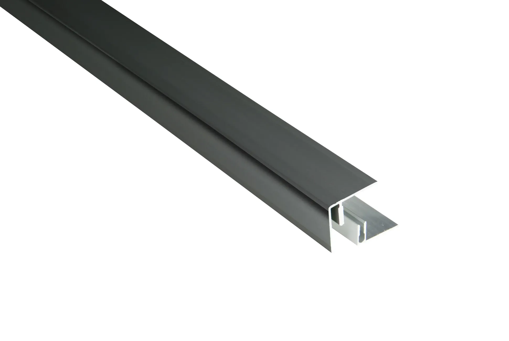 Kovalex Abschlussprofil Aluminium 250 x 4,5 x 4,1 cm anthrazit inkl. Befestigung