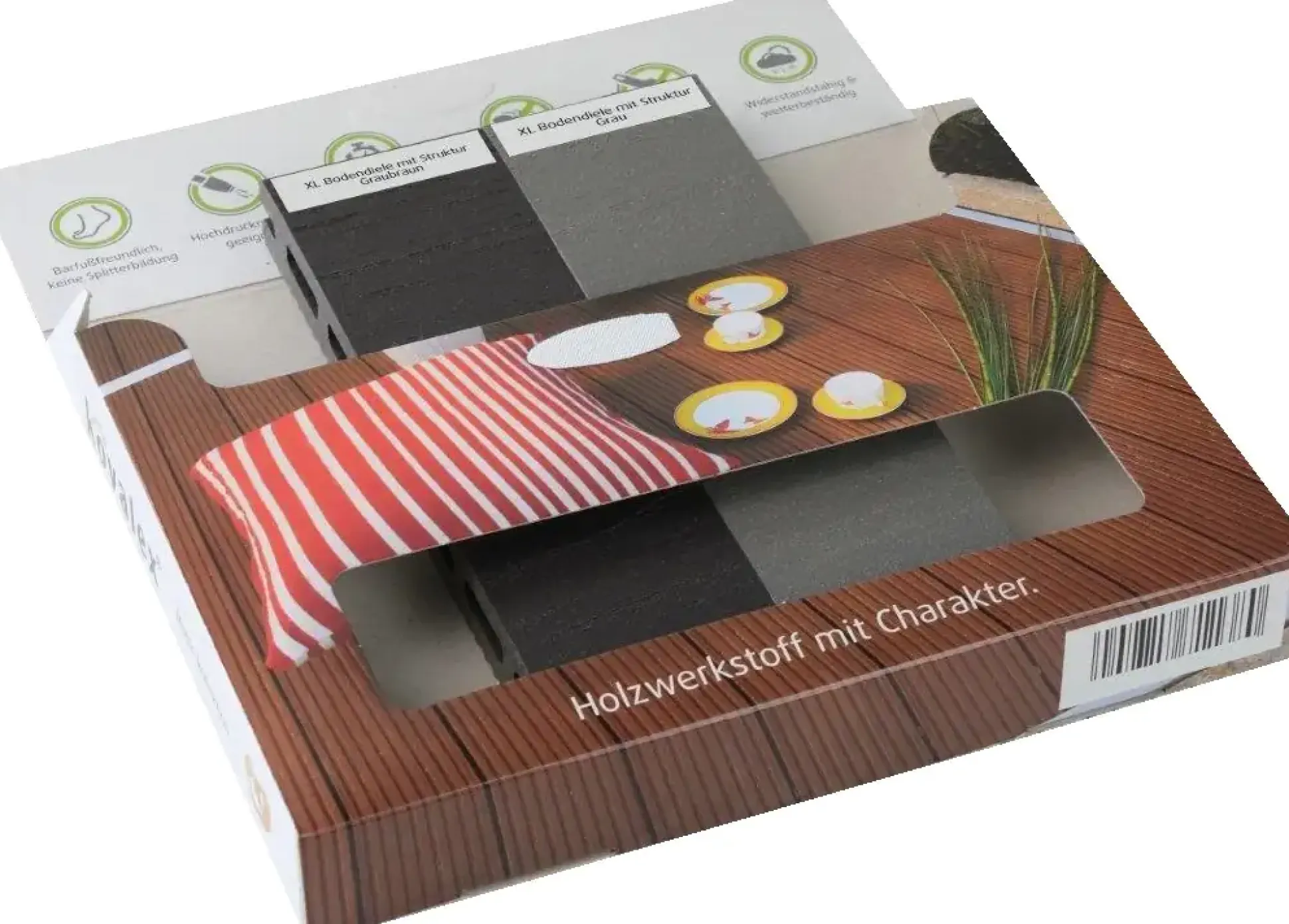 Kovalex Musterbox zu Terrassendielen WPC 19 x 2,0 cm 2 Stück