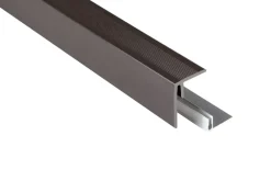 Kovalex Seitenabschluss WPC 250 x 6,4 x 4,8 cm graubraun inkl. Befestigung