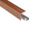 Kovalex Seitenabschluss WPC 250 x 6,4 x 4,8 cm braun inkl. Befestigung