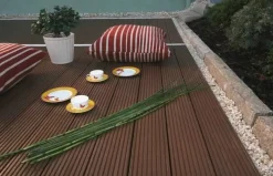 Kovalex Terrassendiele WPC 14,5 x 2,6 cm schoko gebürstet Meterware
