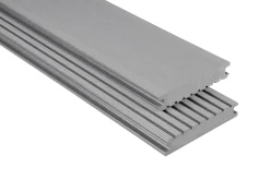 Kovalex Terrassendiele WPC Standard V 14,5 x 2,6 cm grau gebürstet Meterware