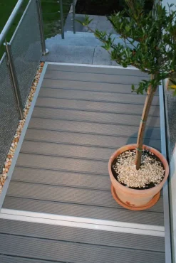 Kovalex Terrassendiele WPC 300 x 14,5 x 2,6 cm graubraun mattiert