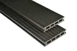 Kovalex Terrassendiele WPC 14,5 x 2,6 cm anthrazit mattiert Meterware