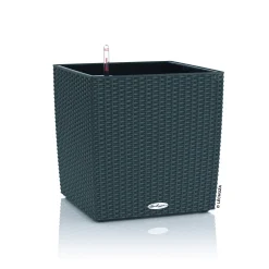 Lechuza Pflanztopf Cube Cottage 50 cm Kunststoff granit