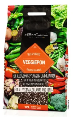 Lechuza Veggiepon Pflanzssubstrat für Gemüsepflanzen 12 L torffrei