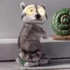 LED Dekofigur Solar Waschbär Rolling Eyes 21–26 cm warmweiß braun