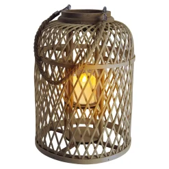 Light & More LED Dekoleuchte Korb mit Kerze mit Flammeneffekt 38 x 27 cm