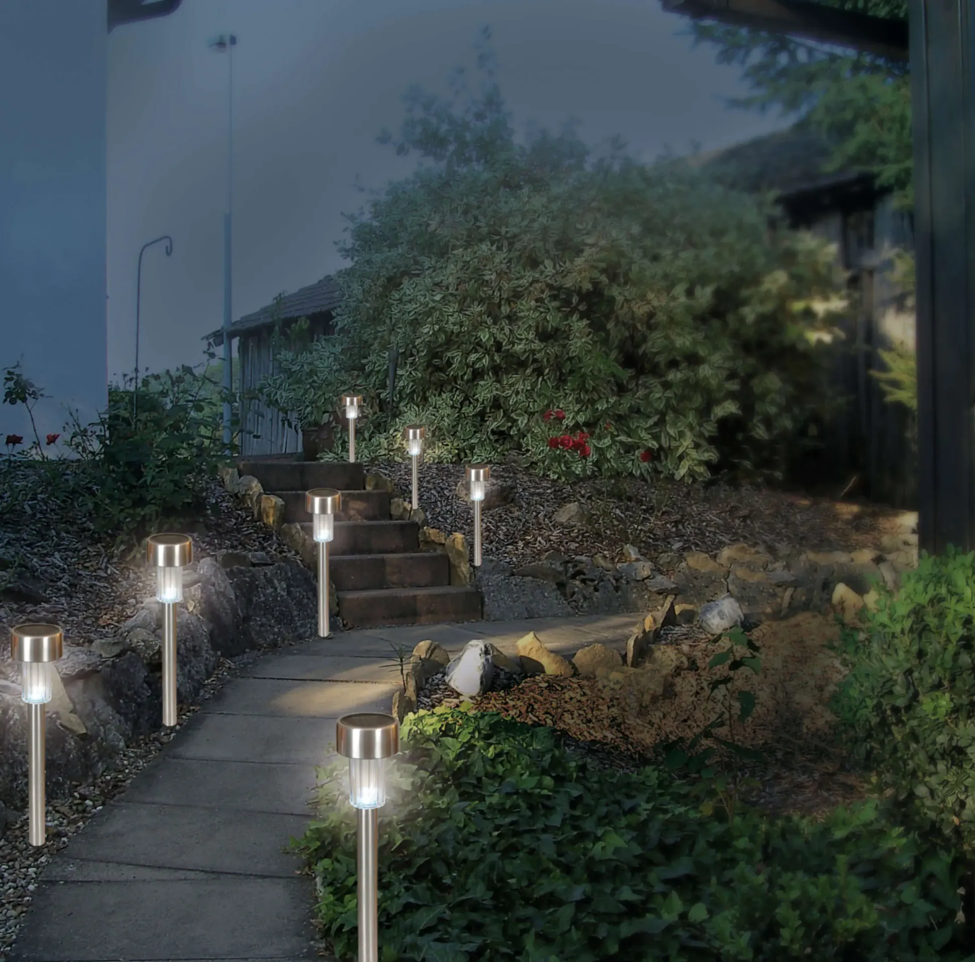 Light & More LED Erdspiess Solar mit Ein- und Ausschalter