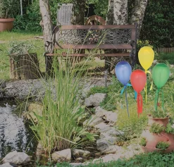 Light & More LED Solar-Ballons bunt 12 cm 4 Stück