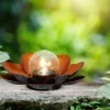 Light & More LED Solarleuchte Seerose kupfer