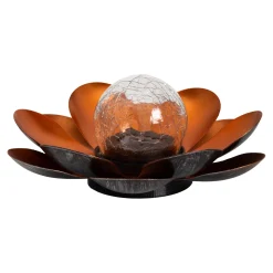 Light & More LED Solarleuchte Seerose kupfer