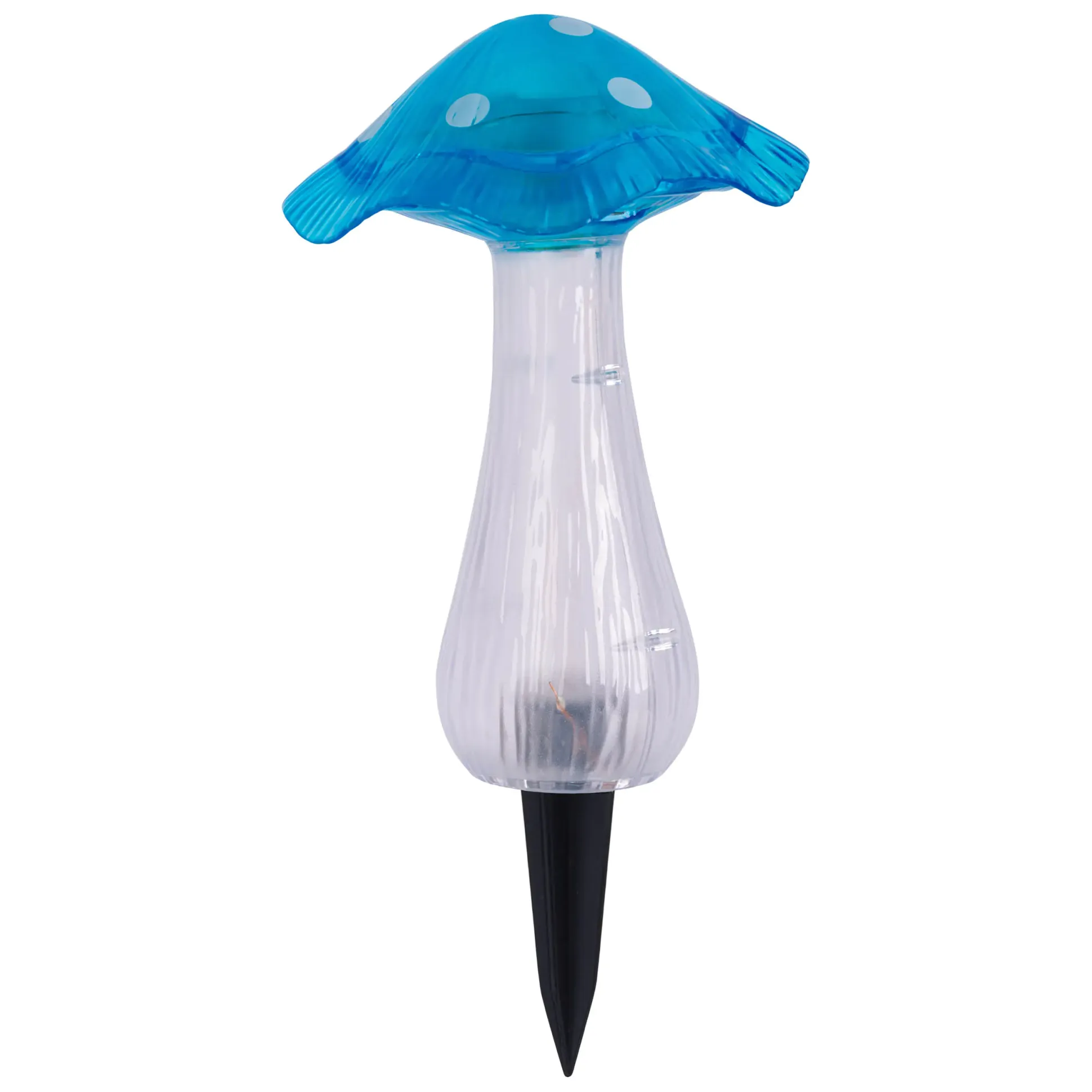 Light & More LED Solarleuchte Pilz blau