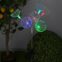Light & More LED Solarleuchte Blumen weiß
