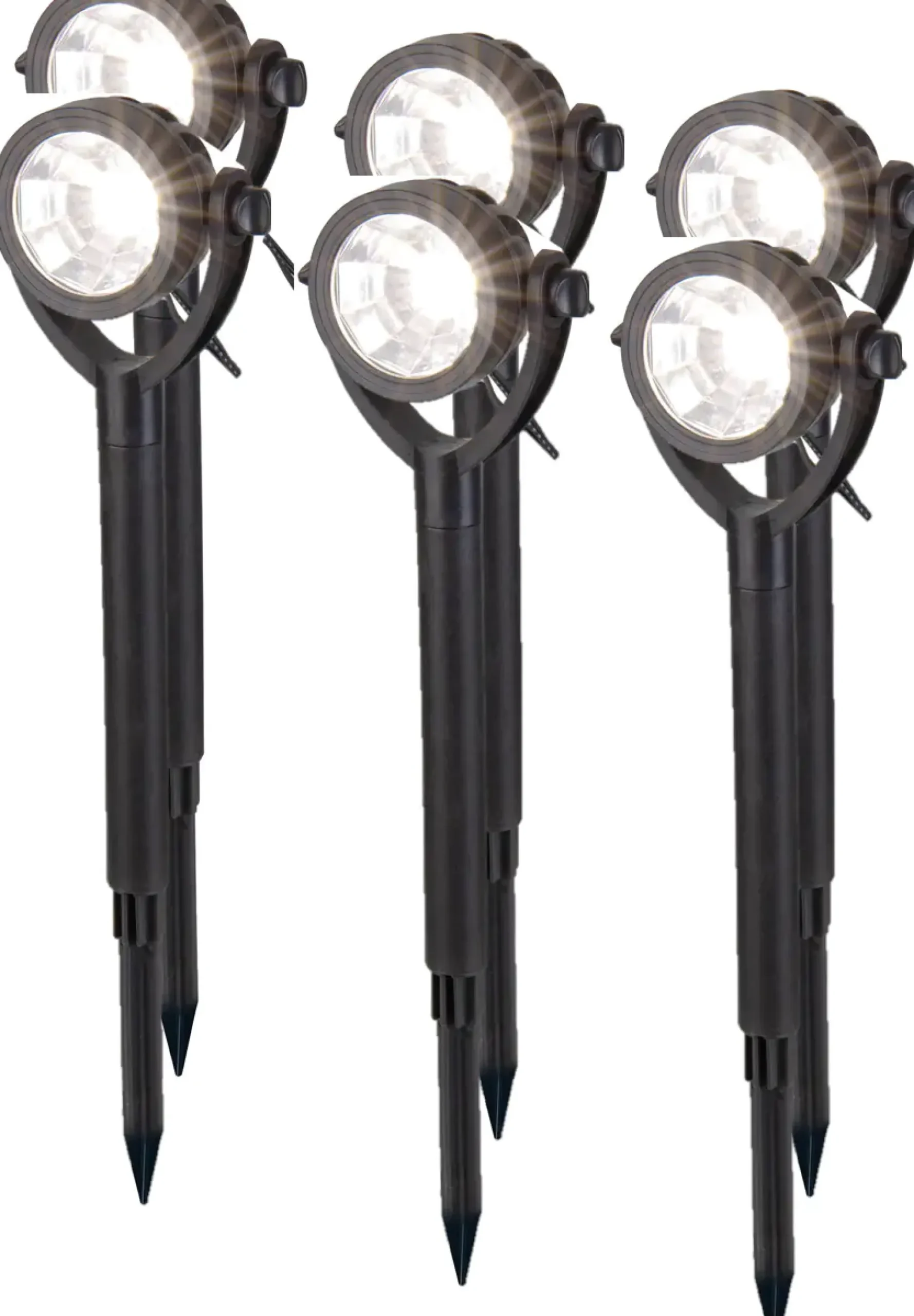 Light & More LED Solarleuchte Erdspieß 6er Set schwarz