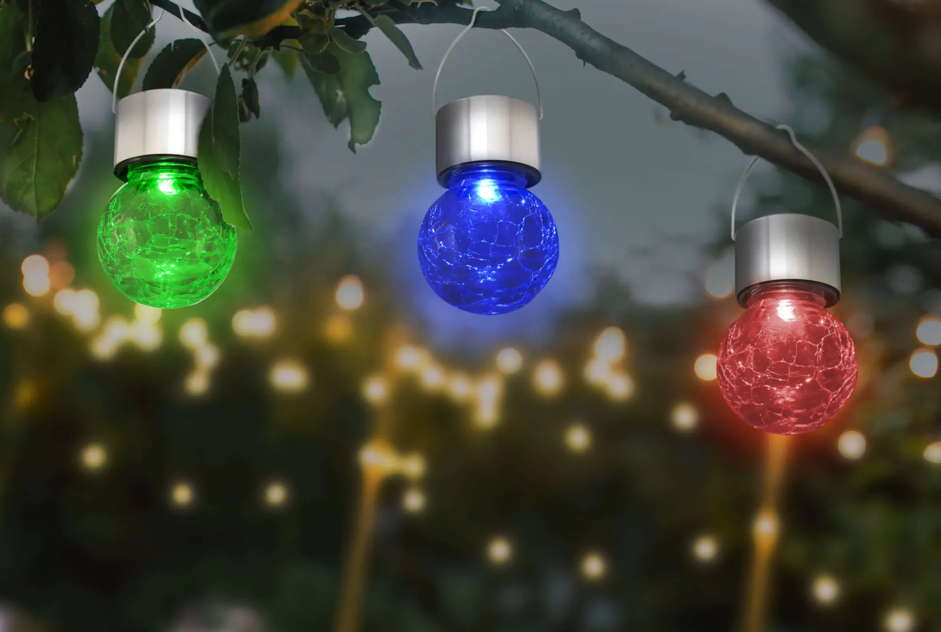 Light & More LED-Solarpendelleuchte bunt