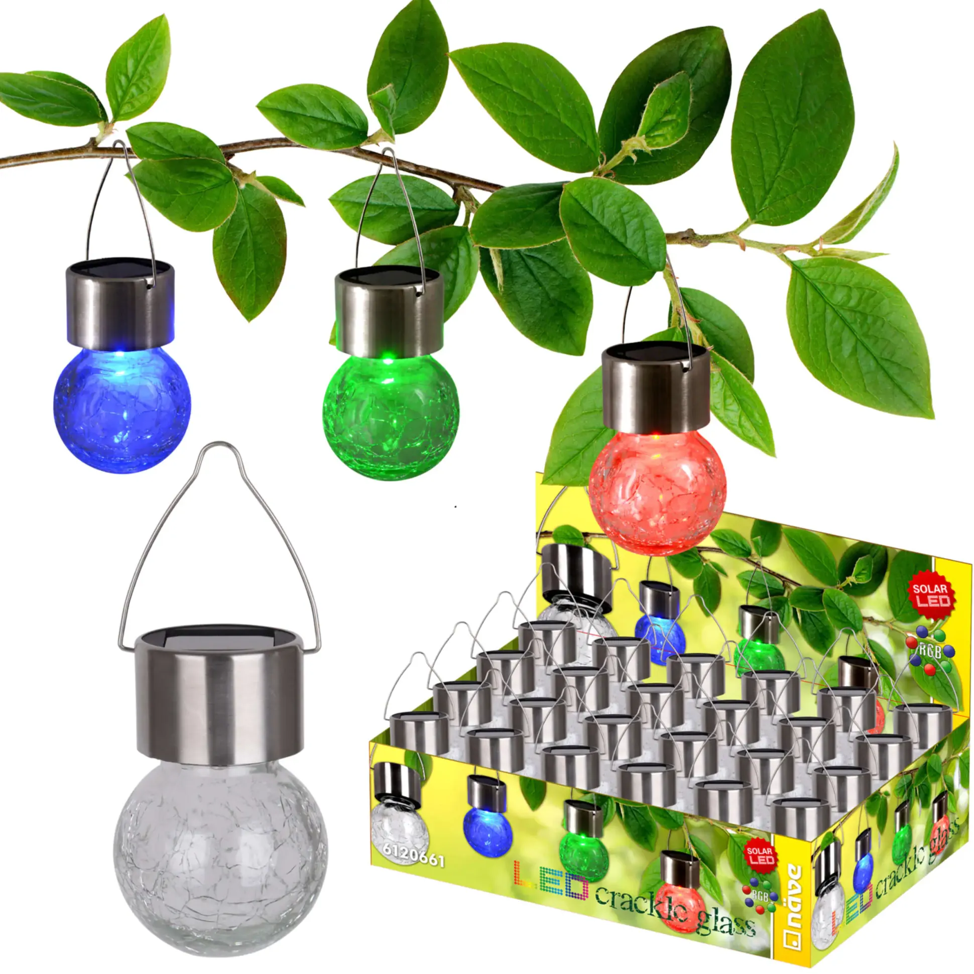 Light & More LED-Solarpendelleuchte bunt