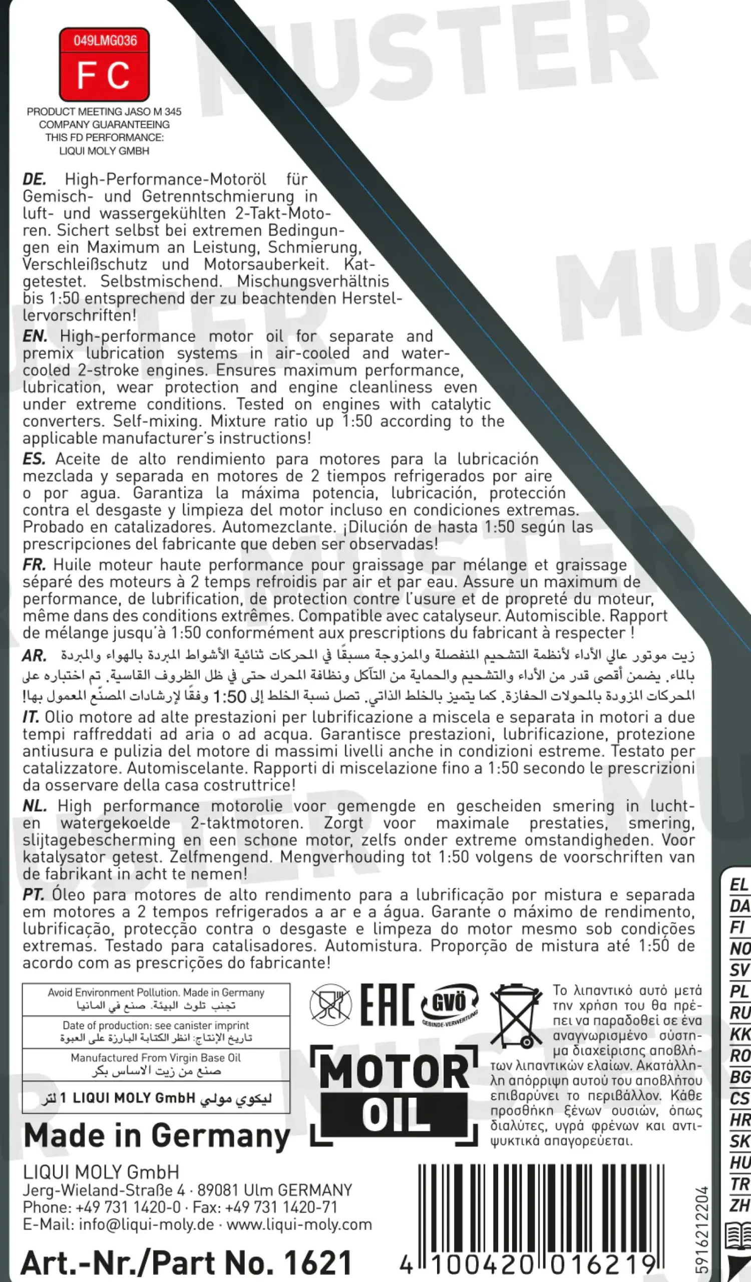 Liqui Moly 2-Takt Motoröl 2T Semisynth Scooter Street 1 L