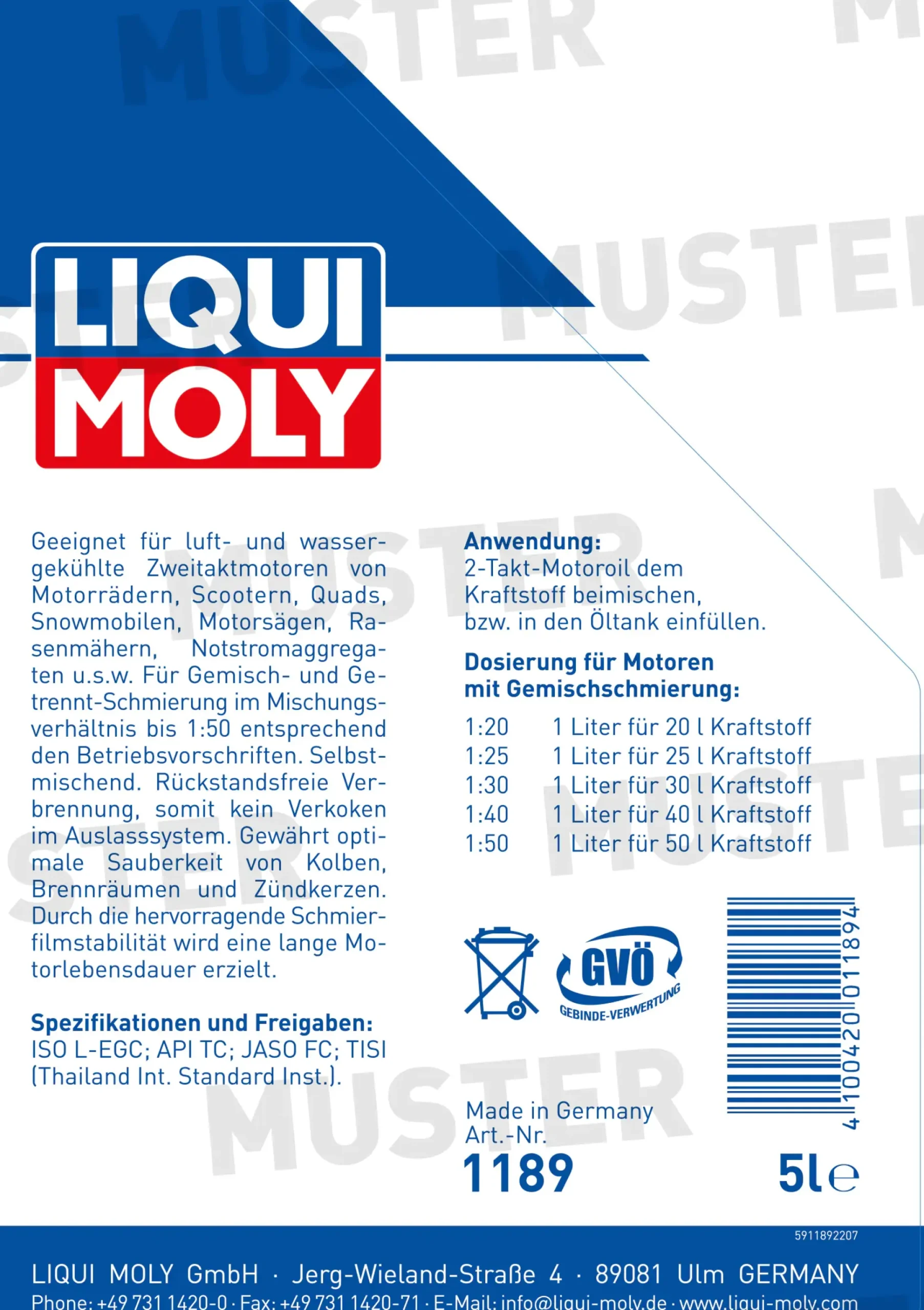 Liqui Moly 2-Takt-Motoröl 150 5 L