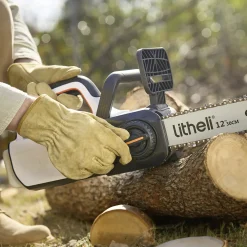 Litheli Akku-Kettensäge 20, 20 V, 2 Ah, Li-Ionen, 2 Akkus, Schwertlänge: 30 cm
