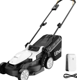 Litheli Akku-Rasenmäher U20 20V, 33cm Schnittbreite, inkl. Akku 4.0Ah und USB-C Ladekabel
