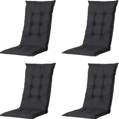 Madison Hochlehner-Auflage Basic schwarz 123 x 50 cm 4er-Set