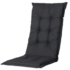 Madison Hochlehner-Auflage Basic schwarz 123 x 50 cm 4er-Set