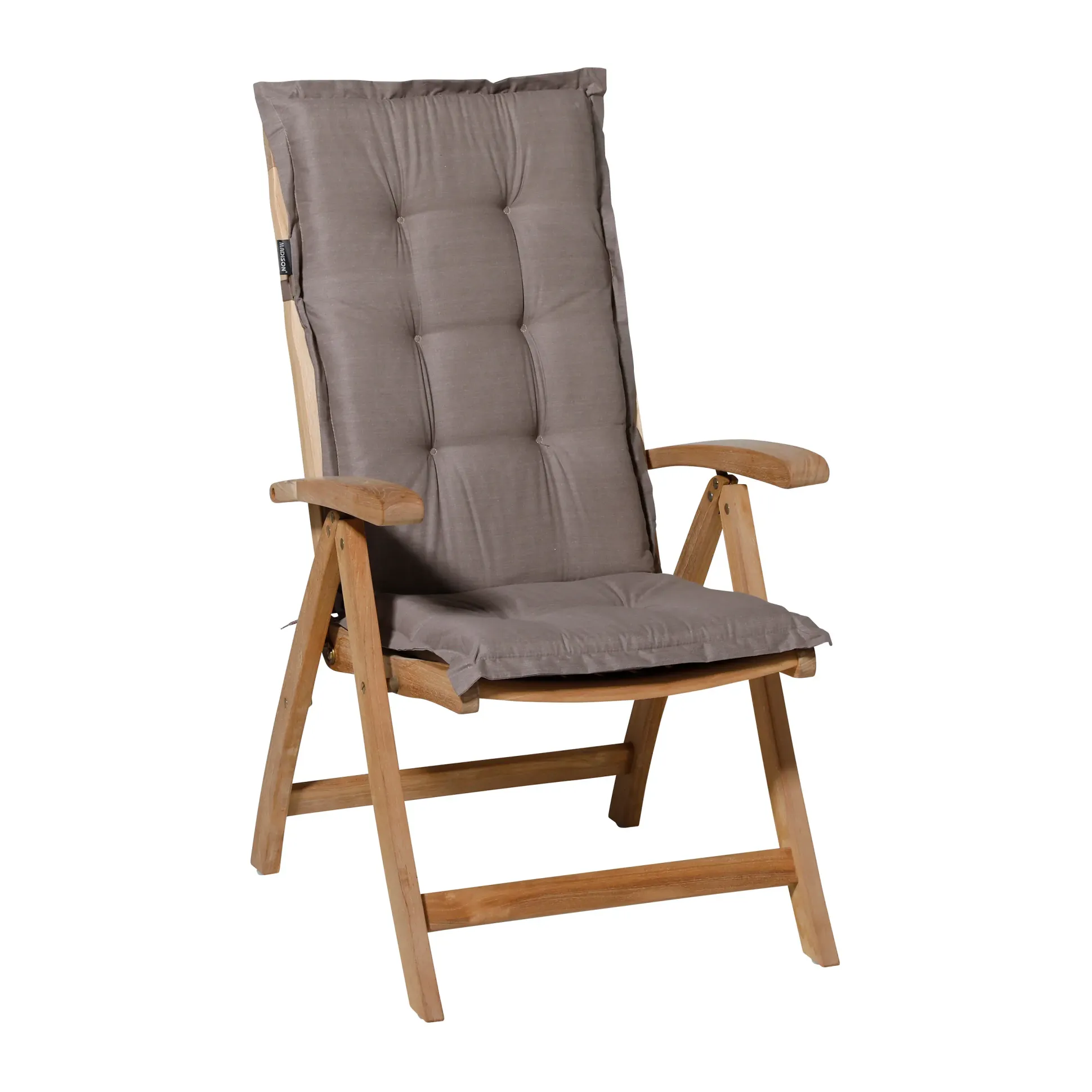 Madison Hochlehner-Auflage Basic taupe 123 x 50 cm 4er-Set