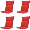 Madison Niederlehner-Auflage Basic rot 123 x 50 cm 4er-Set