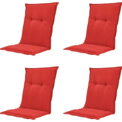Madison Niederlehner-Auflage Basic rot 123 x 50 cm 4er-Set