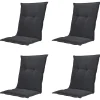 Madison Niederlehner-Auflage Basic schwarz 105 x 50 cm 4er-Set