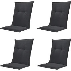 Madison Niederlehner-Auflage Basic schwarz 105 x 50 cm 4er-Set