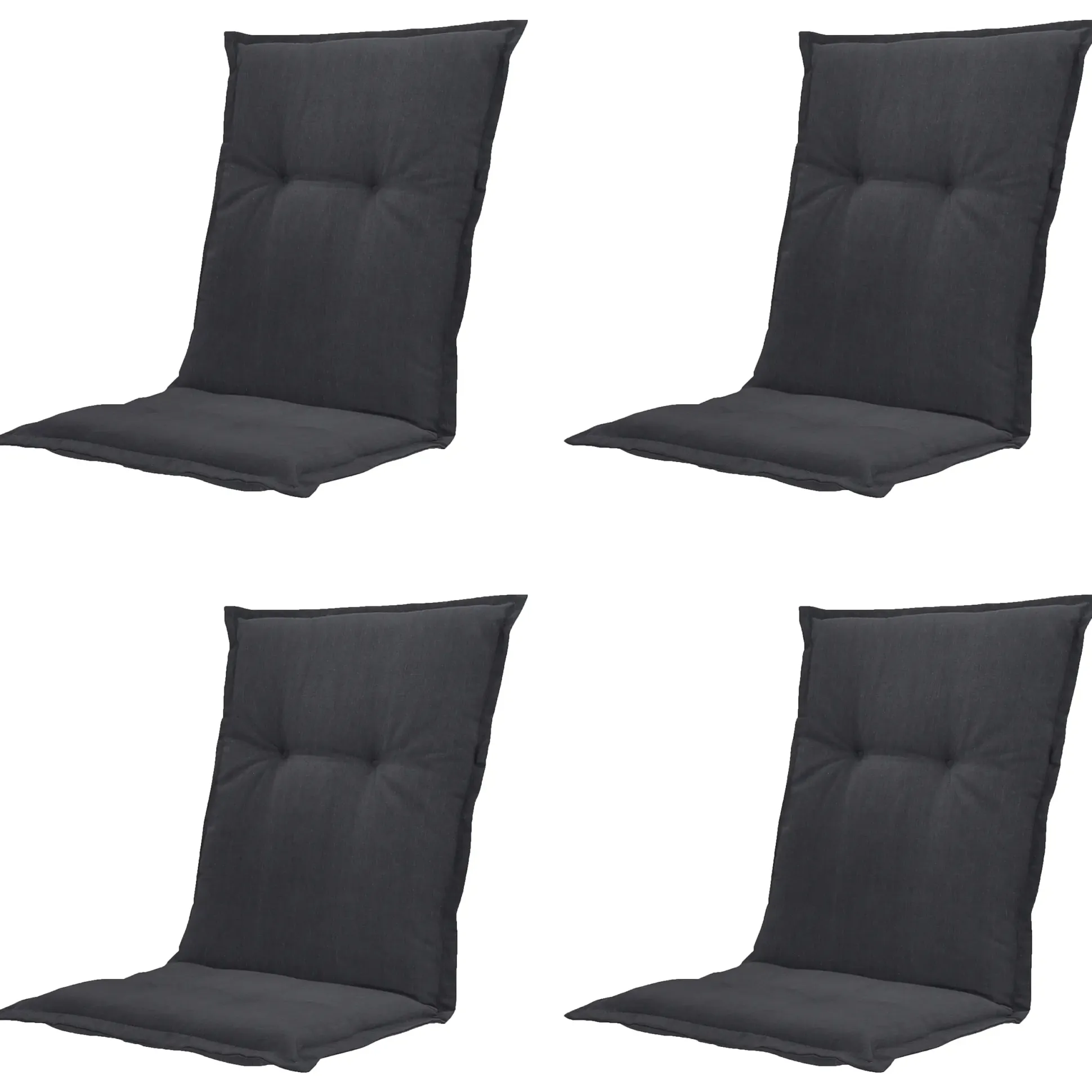 Madison Niederlehner-Auflage Basic schwarz 105 x 50 cm 4er-Set
