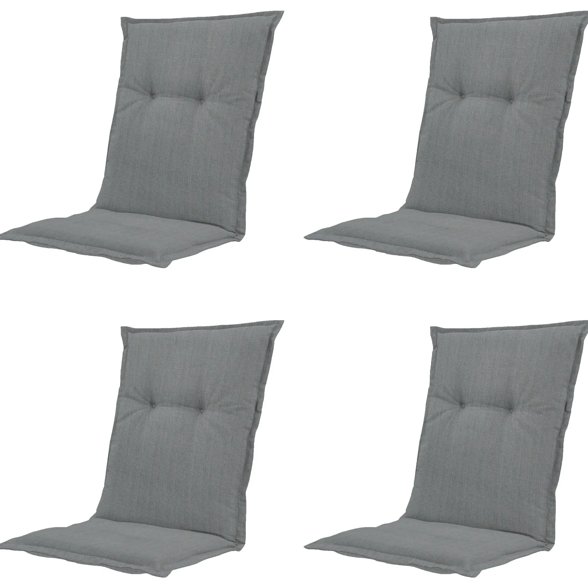 Madison Niederlehner-Auflage Basic grau 105 x 50 cm 4er-Set