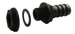 Marley Regentonnenanschluss 25,4 mm 25,4 mm (1"), für Schlauch 1", schwarz