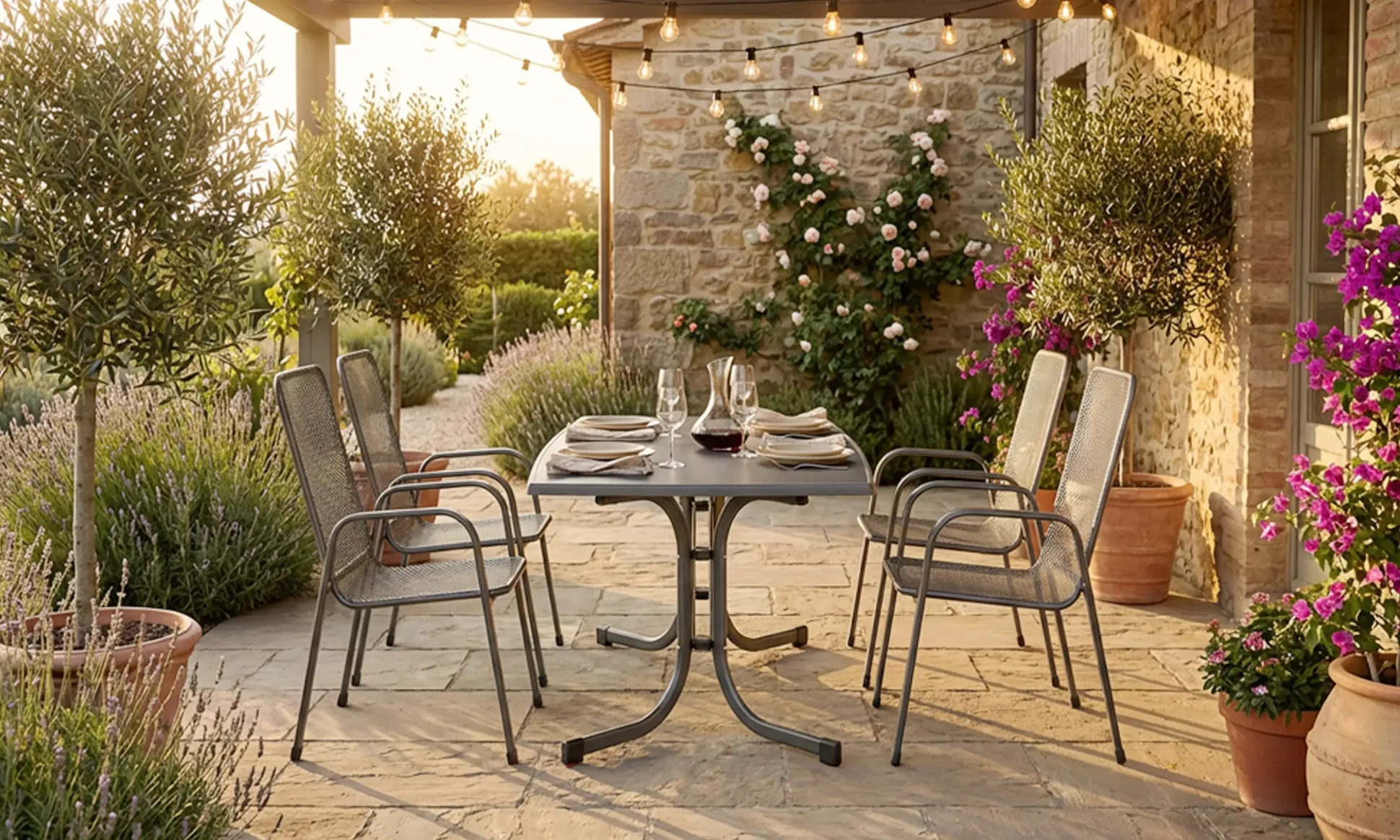 MFG Garten-Essgruppe Boulevard 4 Personen Metall anthrazit