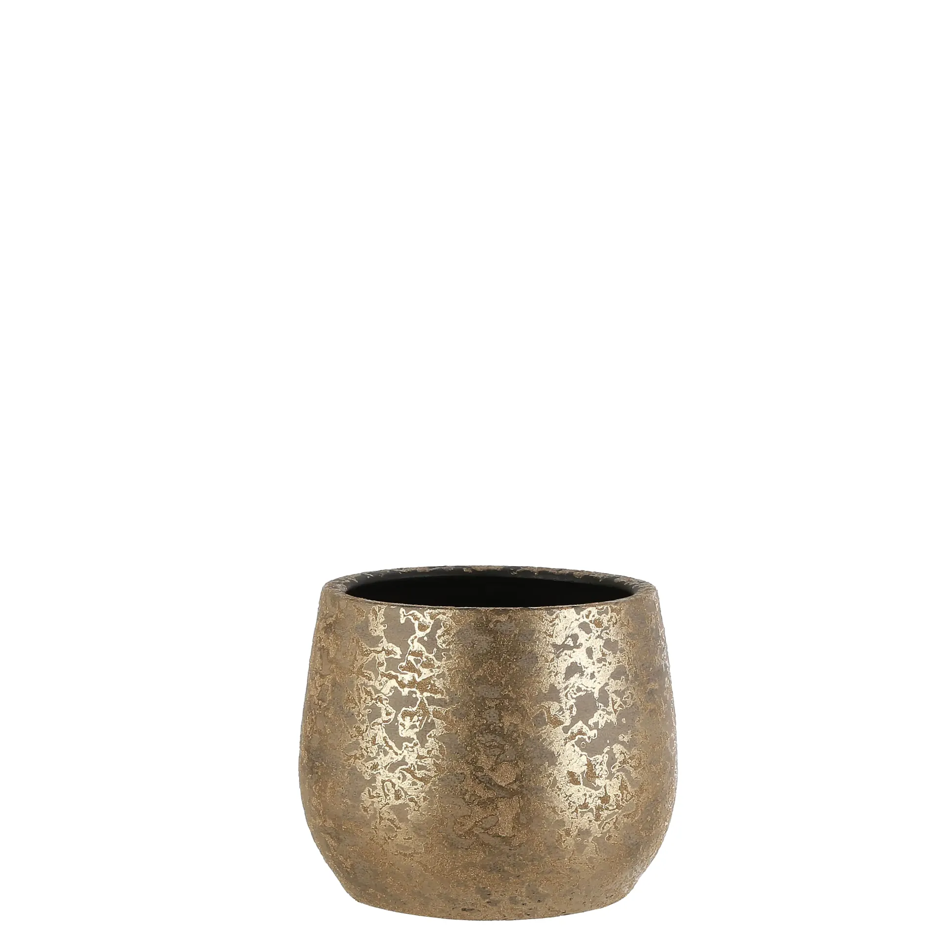 Mica Decorations Blumentopf Terracotta Clemente Ø 25,5 x 20 cm gold