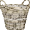 Mica Decorations Korb Marcia Rattan Ø 40 x 30 cm grau