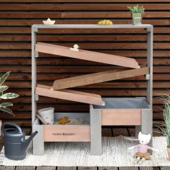 Muddy Buddy Wasserbahn Aqua Tower warmgrau-puderrosa 100 x 44 x 105 cm